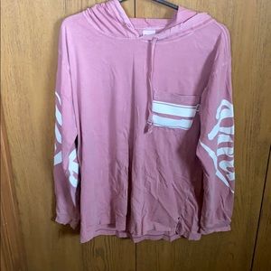 PINK long sleeve with a hood